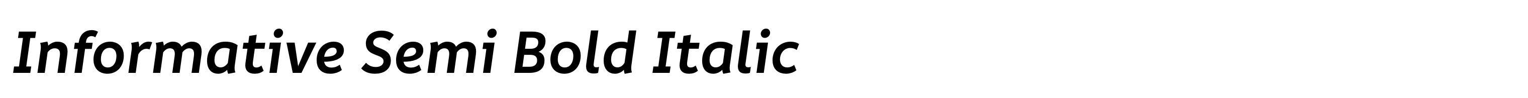 Informative Semi Bold Italic